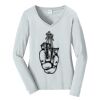 Ladies Long Sleeve Fan Favorite V Neck Tee Thumbnail