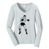 Ladies Long Sleeve Fan Favorite V Neck Tee Thumbnail