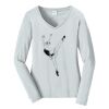 Ladies Long Sleeve Fan Favorite V Neck Tee Thumbnail