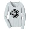 Ladies Long Sleeve Fan Favorite V Neck Tee Thumbnail