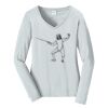 Ladies Long Sleeve Fan Favorite V Neck Tee Thumbnail