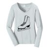 Ladies Long Sleeve Fan Favorite V Neck Tee Thumbnail