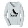 Ladies Long Sleeve Fan Favorite V Neck Tee Thumbnail