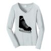 Ladies Long Sleeve Fan Favorite V Neck Tee Thumbnail