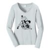 Ladies Long Sleeve Fan Favorite V Neck Tee Thumbnail