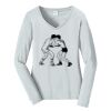 Ladies Long Sleeve Fan Favorite V Neck Tee Thumbnail