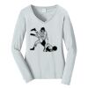 Ladies Long Sleeve Fan Favorite V Neck Tee Thumbnail