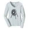 Ladies Long Sleeve Fan Favorite V Neck Tee Thumbnail