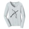 Ladies Long Sleeve Fan Favorite V Neck Tee Thumbnail