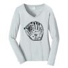 Ladies Long Sleeve Fan Favorite V Neck Tee Thumbnail