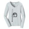 Ladies Long Sleeve Fan Favorite V Neck Tee Thumbnail