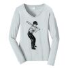 Ladies Long Sleeve Fan Favorite V Neck Tee Thumbnail