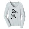 Ladies Long Sleeve Fan Favorite V Neck Tee Thumbnail