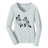 Ladies Long Sleeve Fan Favorite V Neck Tee Thumbnail