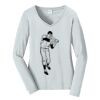 Ladies Long Sleeve Fan Favorite V Neck Tee Thumbnail