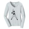 Ladies Long Sleeve Fan Favorite V Neck Tee Thumbnail