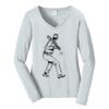 Ladies Long Sleeve Fan Favorite V Neck Tee Thumbnail