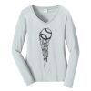 Ladies Long Sleeve Fan Favorite V Neck Tee Thumbnail