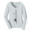 Ladies Long Sleeve Fan Favorite V Neck Tee Thumbnail