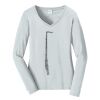 Ladies Long Sleeve Fan Favorite V Neck Tee Thumbnail