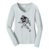 Ladies Long Sleeve Fan Favorite V Neck Tee Thumbnail