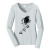 Ladies Long Sleeve Fan Favorite V Neck Tee Thumbnail