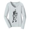 Ladies Long Sleeve Fan Favorite V Neck Tee Thumbnail