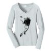 Ladies Long Sleeve Fan Favorite V Neck Tee Thumbnail