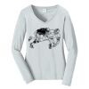 Ladies Long Sleeve Fan Favorite V Neck Tee Thumbnail