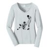 Ladies Long Sleeve Fan Favorite V Neck Tee Thumbnail