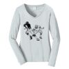 Ladies Long Sleeve Fan Favorite V Neck Tee Thumbnail