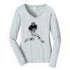 Ladies Long Sleeve Fan Favorite V Neck Tee Thumbnail