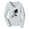 Ladies Long Sleeve Fan Favorite V Neck Tee Thumbnail