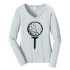 Ladies Long Sleeve Fan Favorite V Neck Tee Thumbnail