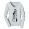 Ladies Long Sleeve Fan Favorite V Neck Tee Thumbnail