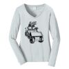 Ladies Long Sleeve Fan Favorite V Neck Tee Thumbnail