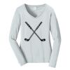 Ladies Long Sleeve Fan Favorite V Neck Tee Thumbnail