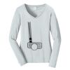 Ladies Long Sleeve Fan Favorite V Neck Tee Thumbnail