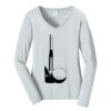 Ladies Long Sleeve Fan Favorite V Neck Tee Thumbnail