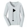 Ladies Long Sleeve Fan Favorite V Neck Tee Thumbnail