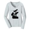 Ladies Long Sleeve Fan Favorite V Neck Tee Thumbnail