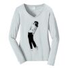 Ladies Long Sleeve Fan Favorite V Neck Tee Thumbnail