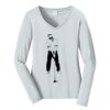 Ladies Long Sleeve Fan Favorite V Neck Tee Thumbnail