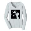 Ladies Long Sleeve Fan Favorite V Neck Tee Thumbnail