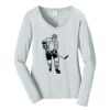 Ladies Long Sleeve Fan Favorite V Neck Tee Thumbnail