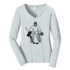 Ladies Long Sleeve Fan Favorite V Neck Tee Thumbnail