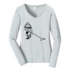 Ladies Long Sleeve Fan Favorite V Neck Tee Thumbnail