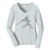 Ladies Long Sleeve Fan Favorite V Neck Tee Thumbnail