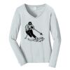 Ladies Long Sleeve Fan Favorite V Neck Tee Thumbnail