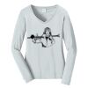 Ladies Long Sleeve Fan Favorite V Neck Tee Thumbnail